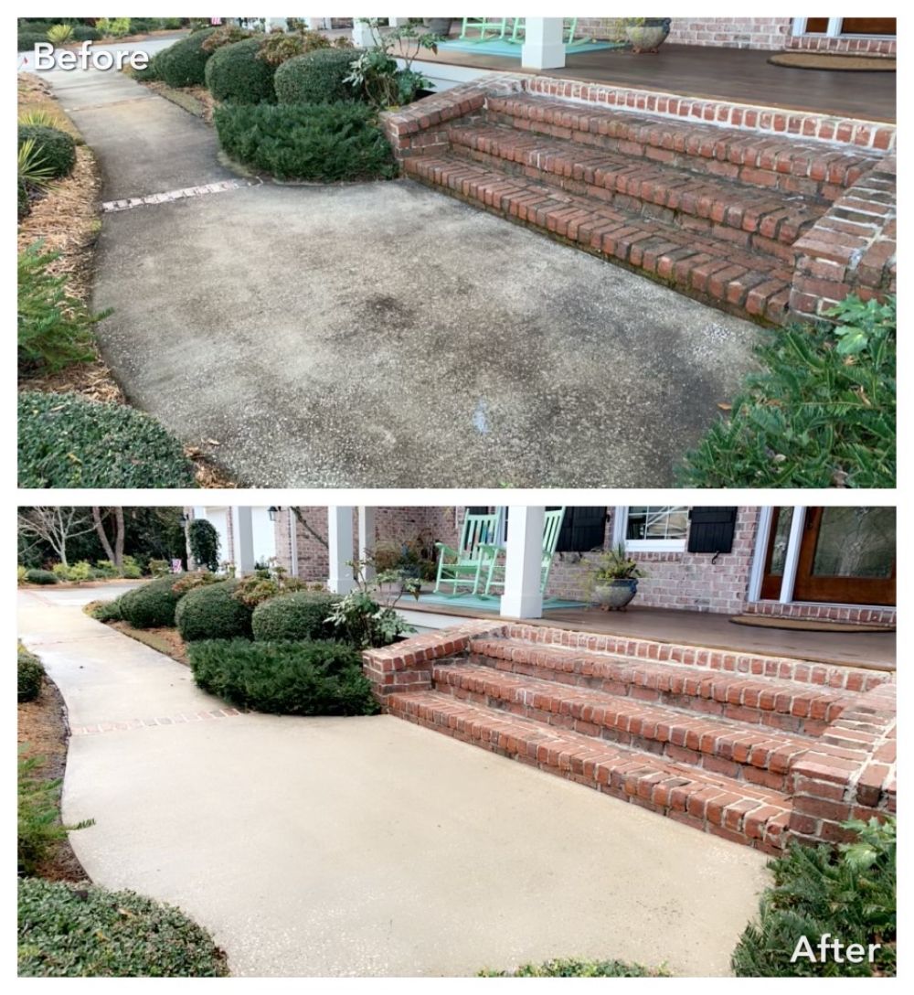 Concrete and brick cleaning in concord al